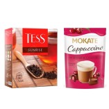 Tess чай и Mokate Cappuccino